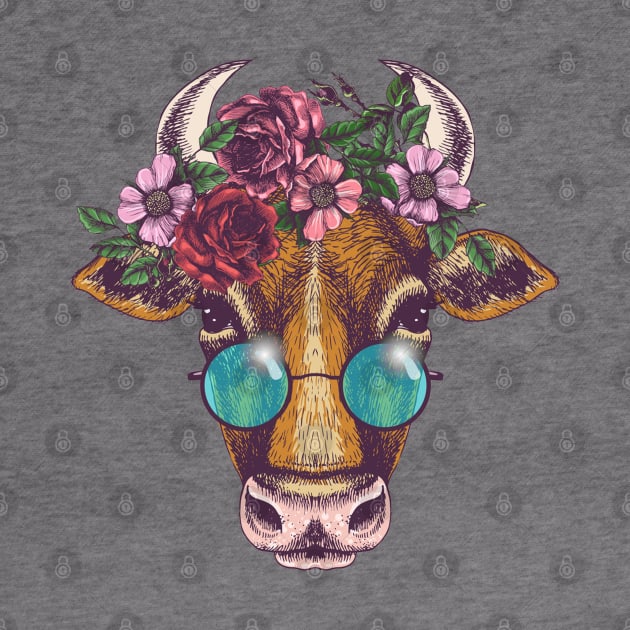 Cow Flower Head by Mako Design 